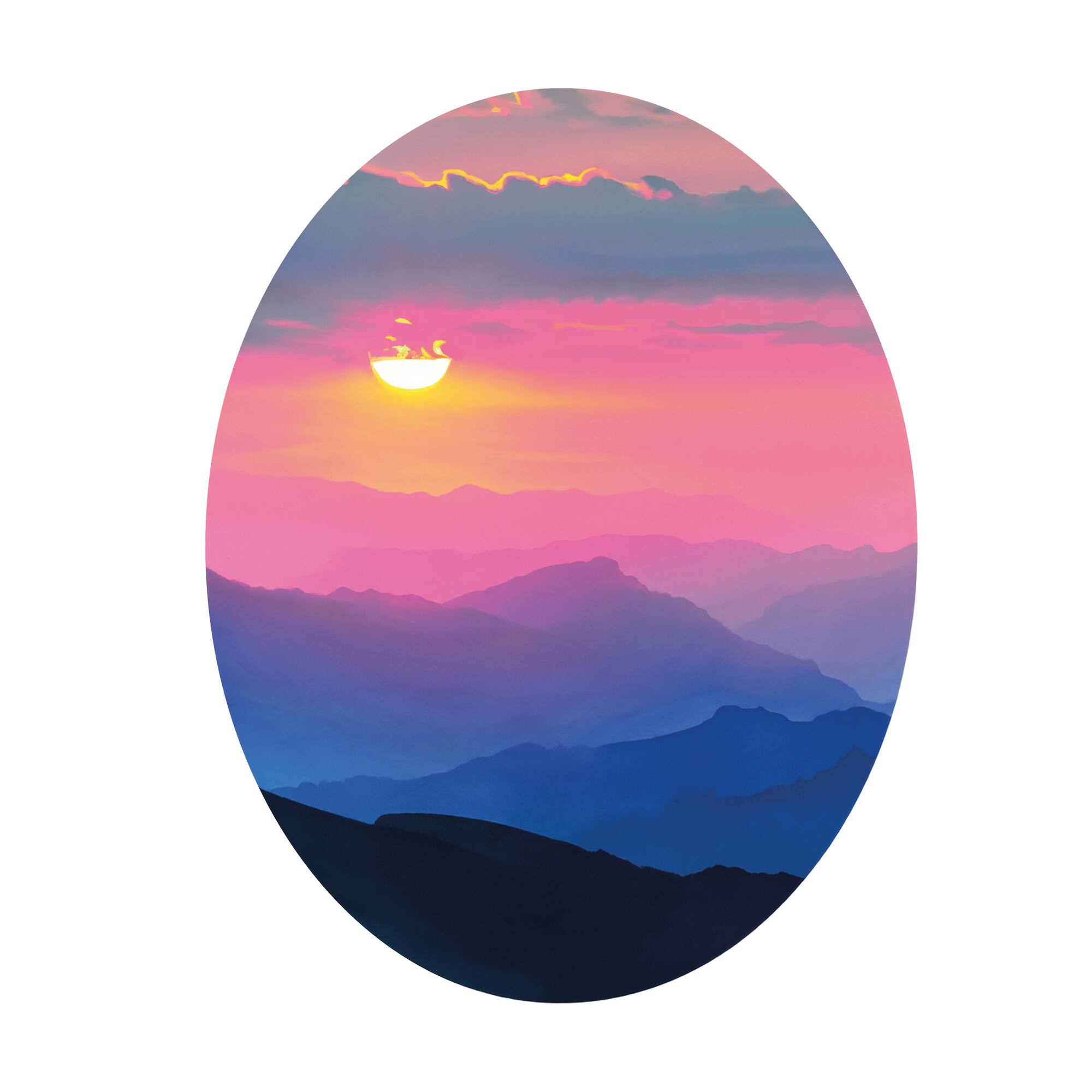 7" x 9" Sunset Oval Canvas Painting Kit by Craft Smart®